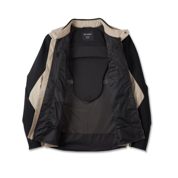 NWT $300.00 Harley-Davidson Mens Piledriver 2.0 Snaptab Textile Jacket Tan LARGE - Picture 4 of 16